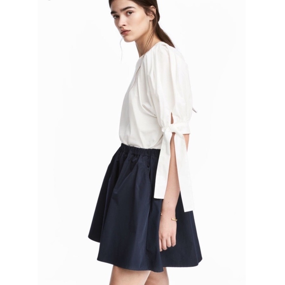 H&M Dresses & Skirts - H&M Navy Blue Flare Circle Mini Skirt
